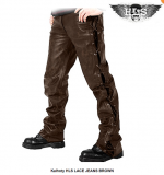 KALHOTY HLS LACE JEANS BROWN - pánské