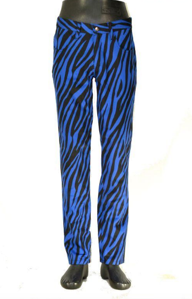 PUNK KALHOTY MODRÁ ZEBRA - pánské