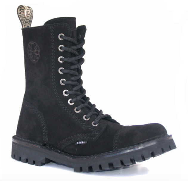 Glady - boty STEEL CRAZY BLACK bez oceli - ZIP, 10 dírek (ES)